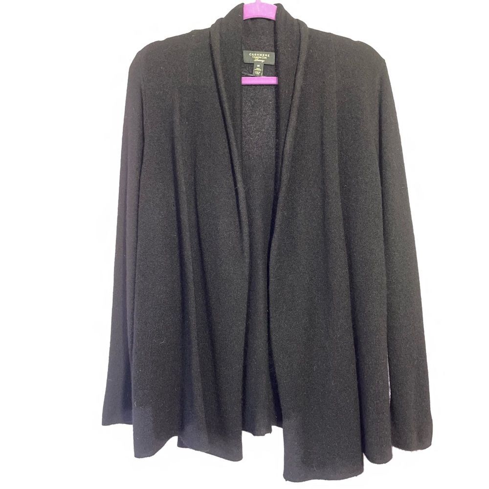 Charter Club Luxury Cashmere Cardigan Women 2X Open Front Knit Minimalist Office